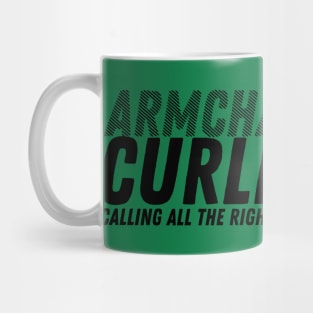 Curling - Armchair Curler - Black Text Mug